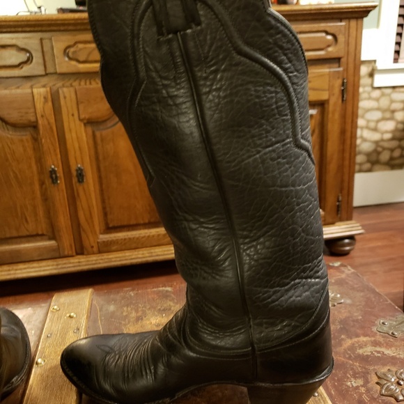 Buffalo hide custom made boots - Picture 2 of 5